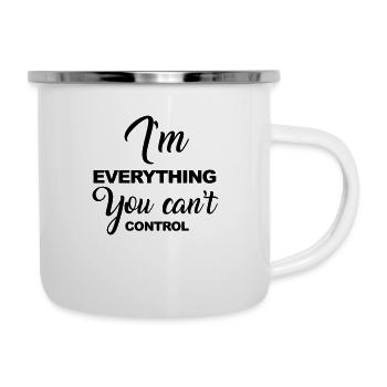 Can't Control - Tasse émaillée - blanc - Droite
