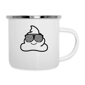 coole_kacke_01 - Emaille-Tasse - Weiß - Rechts