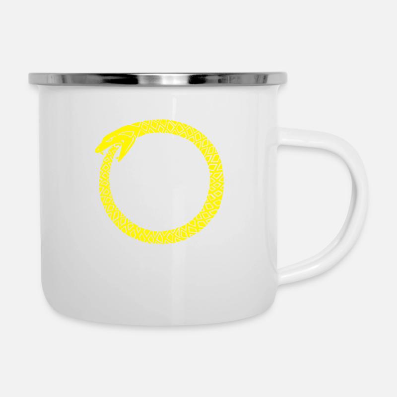 Ouroboros - Emaille-Tasse - Weiß