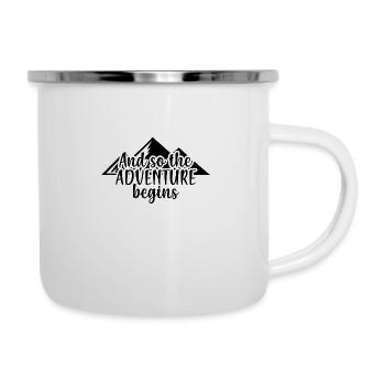 adventure begins - Tasse émaillée - blanc - Droite