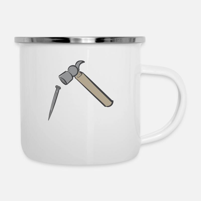 Marteau - Tasse émaillée - blanc