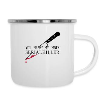 True Crime - Emaille-Tasse - Weiß - Rechts