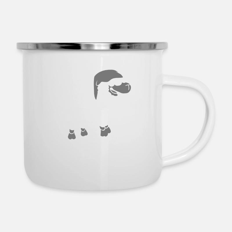 Witziges Schlaf Schaf - Emaille-Tasse - Weiß