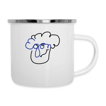 Egon Kopf aus Name - Emaille-Tasse - Weiß - Rechts