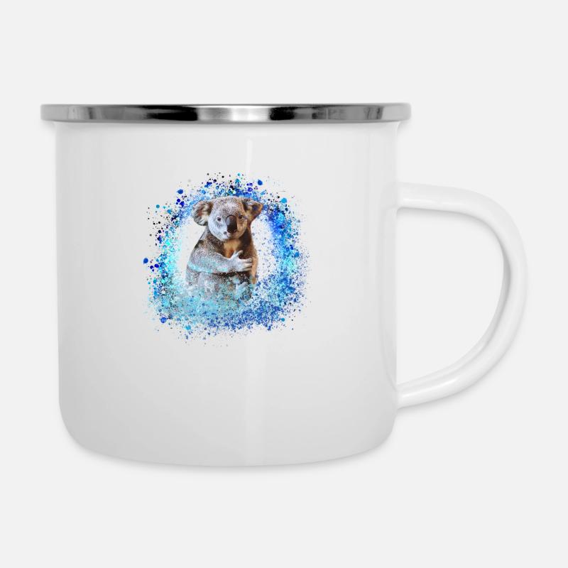 koala ,blau,graffiti,malerei,koala bär - Emaille-Tasse - Weiß