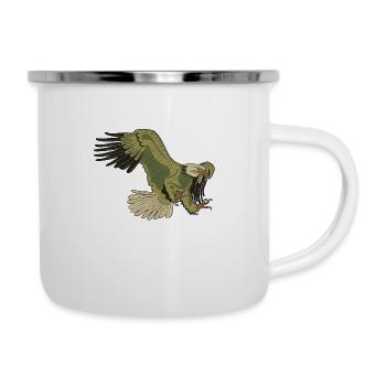 American Eagle Tarnfarben - Emaille-Tasse - Weiß - Rechts