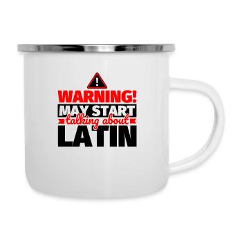 Latein lustiger Spruch - Emaille-Tasse - Weiß - Rechts