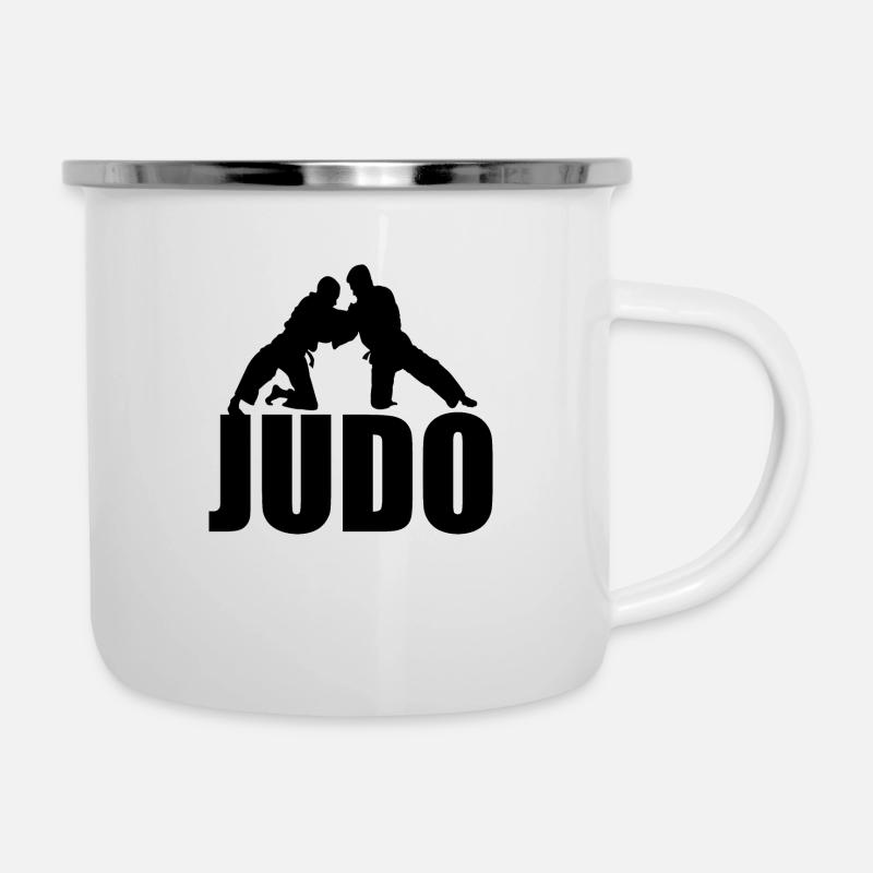 Judo - Emaille-Tasse - Weiß