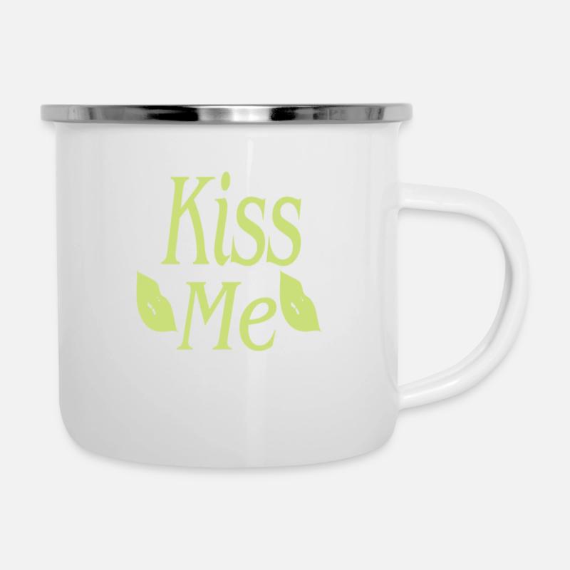 Embrasse-moi - Tasse émaillée - blanc