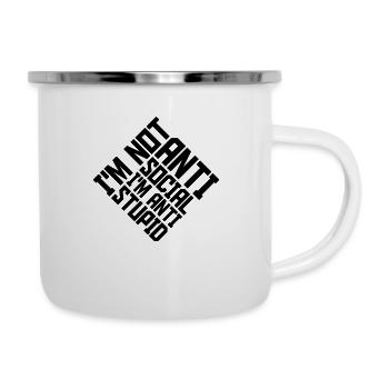 not antisocial anti stupid - Camper Mug - white - Right