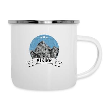 RANDONNÉE | Rocher - Tasse émaillée - blanc - Droite