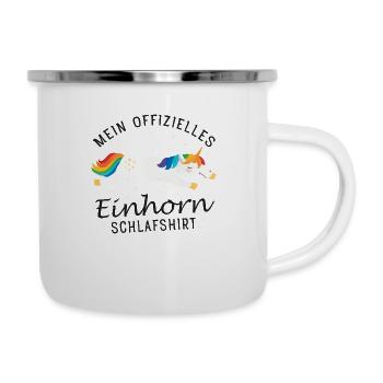 Mein Offizielles Einhorn Schlafshirt Pyjama - Emaille-Tasse - Weiß - Rechts