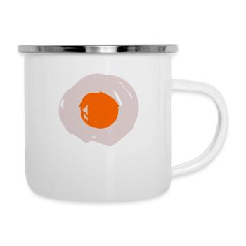 œuf au plat - Tasse émaillée - blanc - Droite