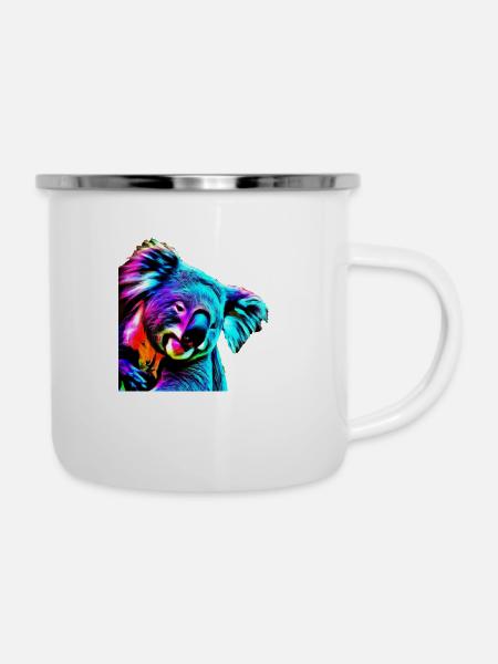 Koala - Emaille-Tasse - Weiß