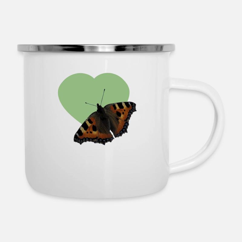 Papillon - Tasse émaillée - blanc