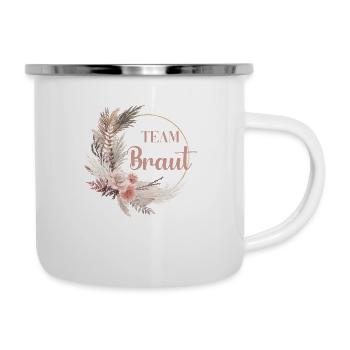 Team Braut - Emaille-Tasse - Weiß - Rechts