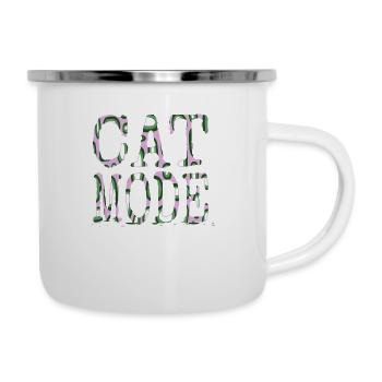 Cat Humour Anniversaire Big Cat Cat Noeud papillon - Tasse émaillée - blanc - Droite