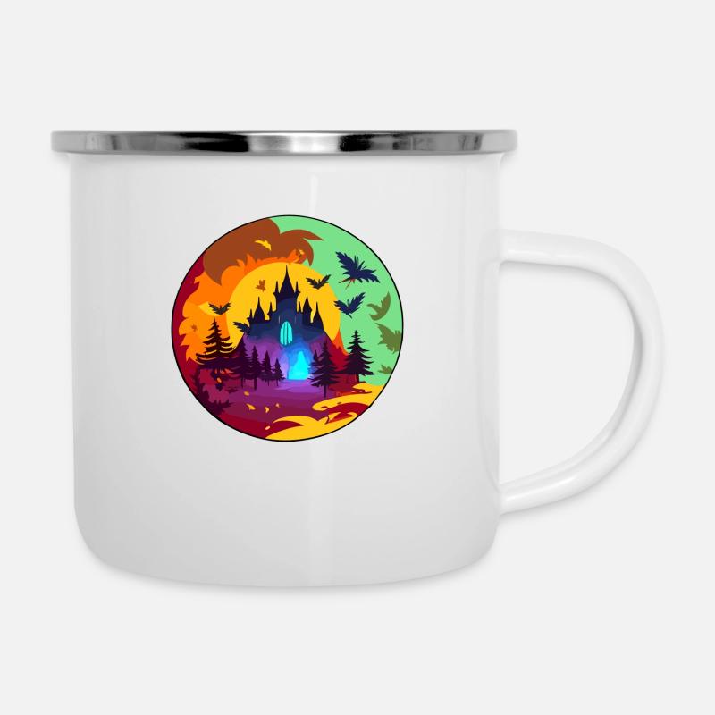 Geh da nicht rein - Emaille-Tasse - Weiß