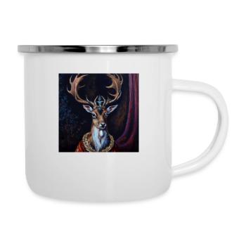 Le Roi Cerf - Tasse émaillée - blanc - Droite