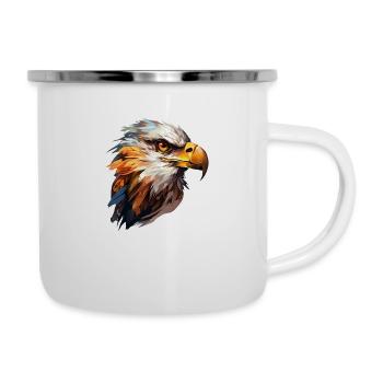 Oiseau de proie - Tasse émaillée - blanc - Droite