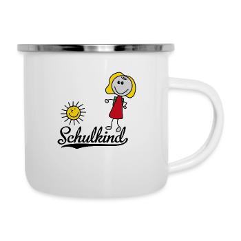 Schulkind - Emaille-Tasse - Weiß - Rechts