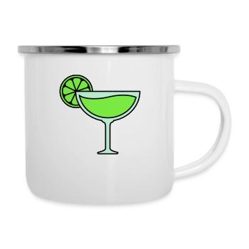 cocktail - Tasse émaillée - blanc - Droite