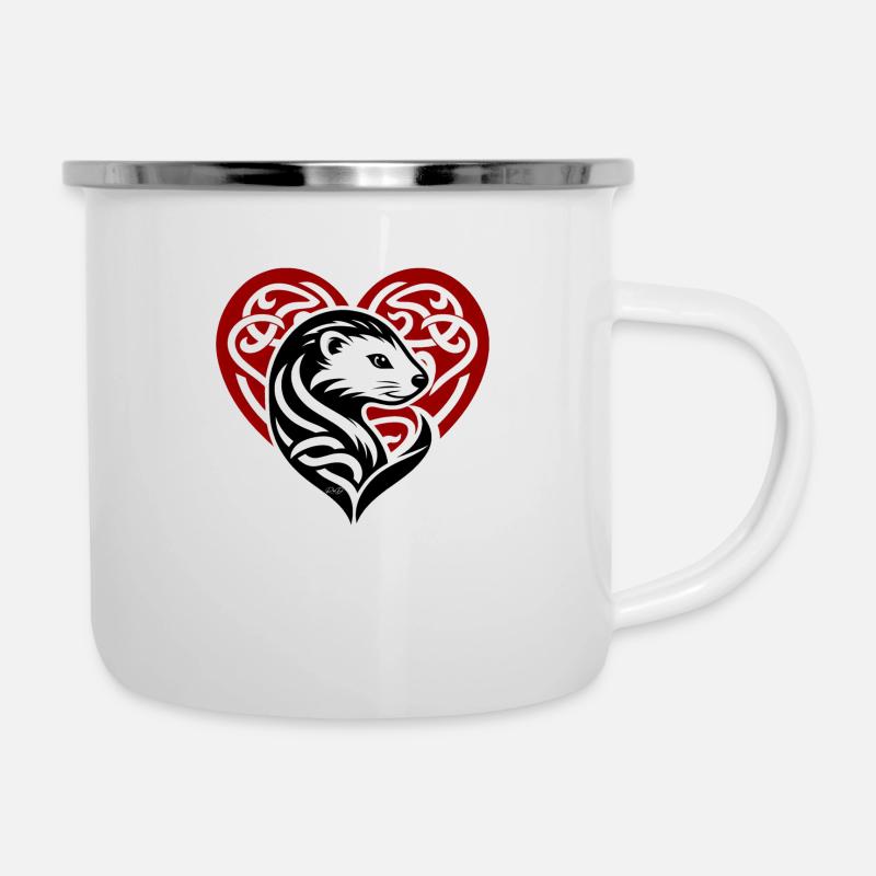 Malignant ermine heart from Brittany - Camper Mug - white