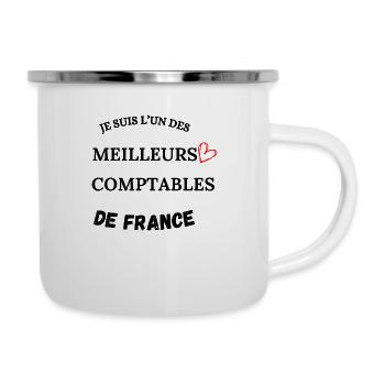 Buchhalter - Wirtschaft - Buchhaltung - Emaille-Tasse - Weiß - Rechts