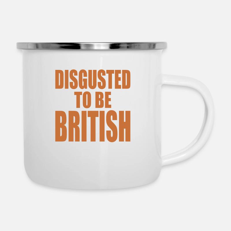 disgusted to be british - Emaljmugg - vit