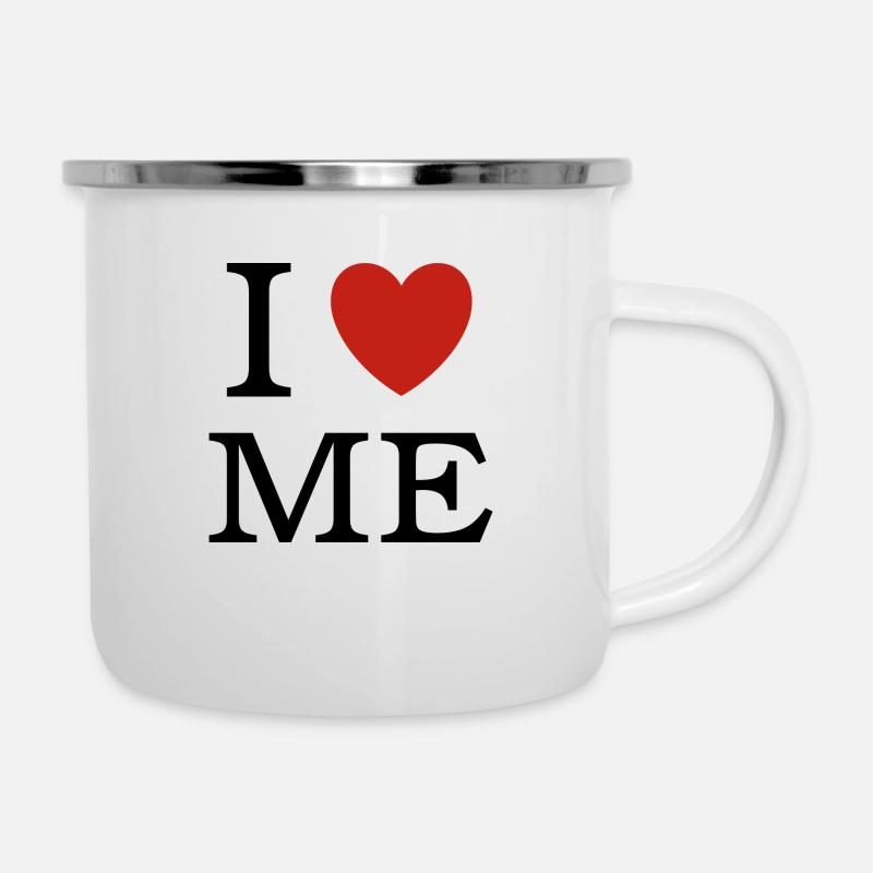 I ❤ ME (I love me) - Tasse émaillée - blanc