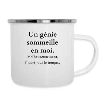 A sleeping genius in me - Camper Mug - white - Right