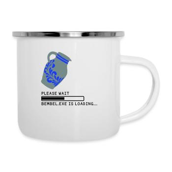 Bembel EXE Loading - Emaille-Tasse - Weiß - Rechts