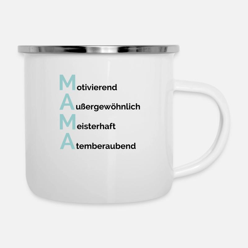 MAMA - Motivating, extraordinary, masterful - Camper Mug - white