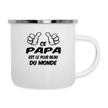 BESTER VATER - Emaille-Tasse - Weiß - Rechts