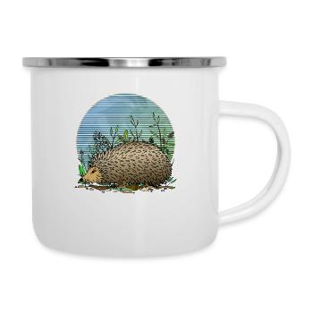 Igel - Emaille-Tasse - Weiß - Rechts