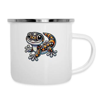 Salamander Baby - Emaille-Tasse - Weiß - Rechts