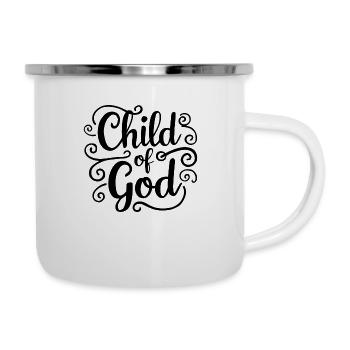 Kind Gottes - Emaille-Tasse - Weiß - Rechts