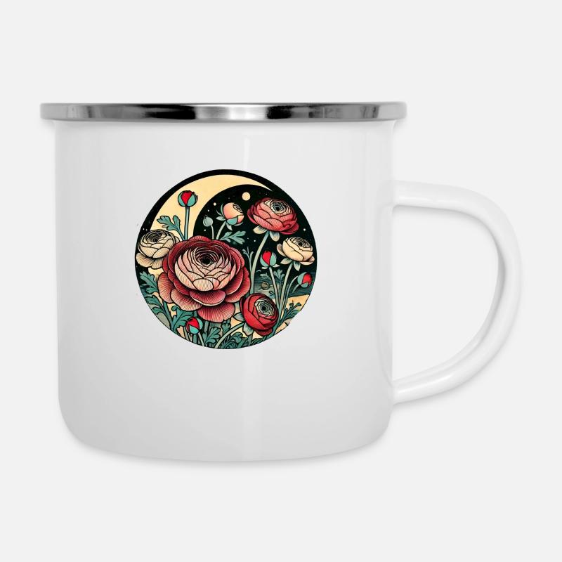 Lune Vintage - Tasse émaillée - blanc