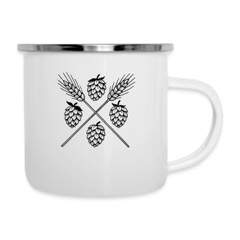 Hops and barley - beer - Camper Mug - white - Right