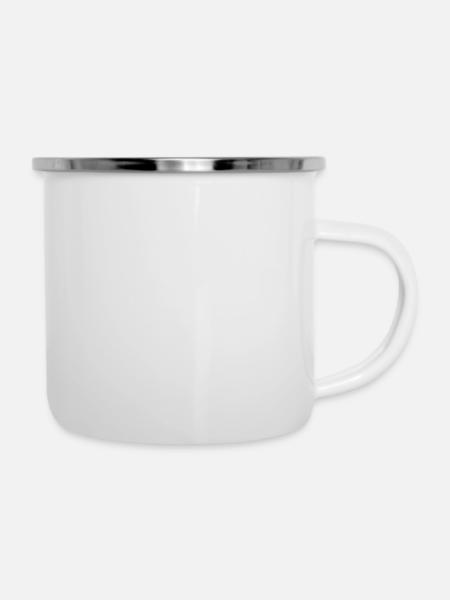 Iran Umriss - Emaille-Tasse - Weiß