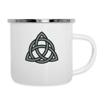 celtic trinity knot - Emaille-Tasse - Weiß - Rechts