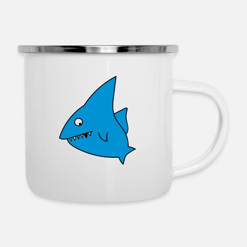 Funny shark - Camper Mug - white