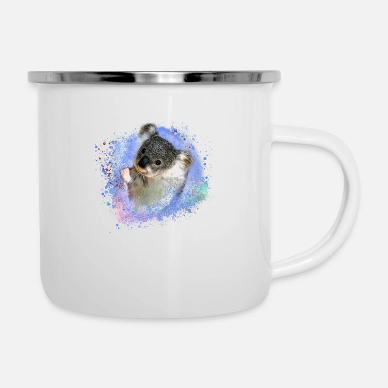 koala ,bunt,graffiti,malerei,koala bär - Emaille-Tasse - Weiß