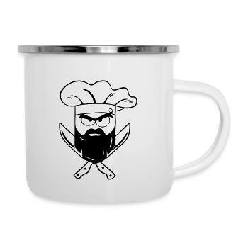 Cook Cube - Tasse émaillée - blanc - Droite
