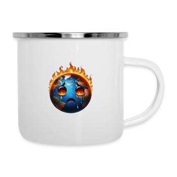 Terre triste et brûlante - Tasse émaillée - blanc - Droite