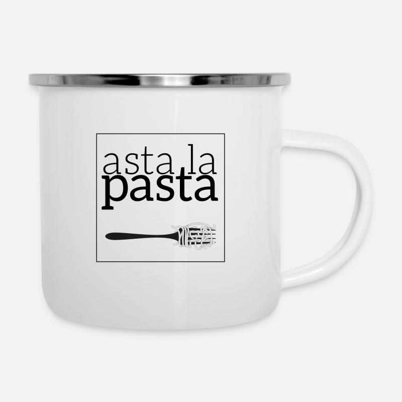 asta la pasta - Emaille-Tasse - Weiß