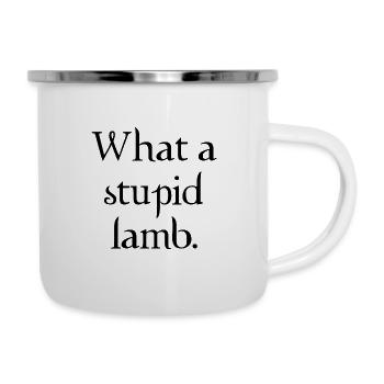 What a stupid lamb - Camper Mug - white - Right