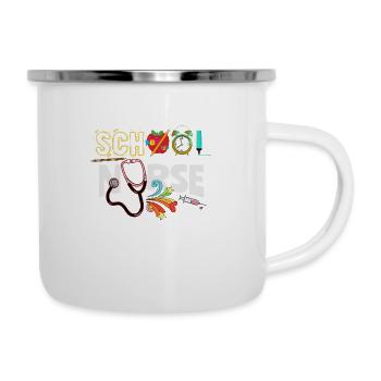 École infirmière infirmière de l’école cadeau - Tasse émaillée - blanc - Droite
