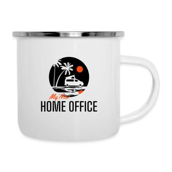 Camping-car Bureau à domicile - Tasse émaillée - blanc - Droite
