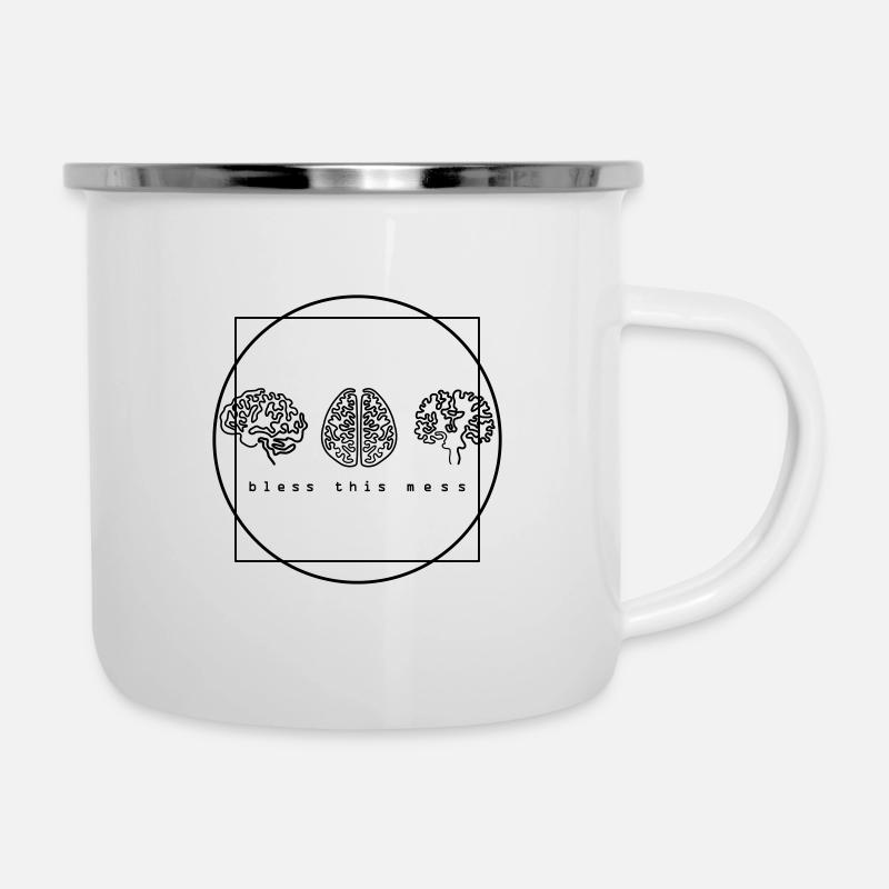 anatomie du cerveau | Bénis ce gâchis - Tasse émaillée - blanc